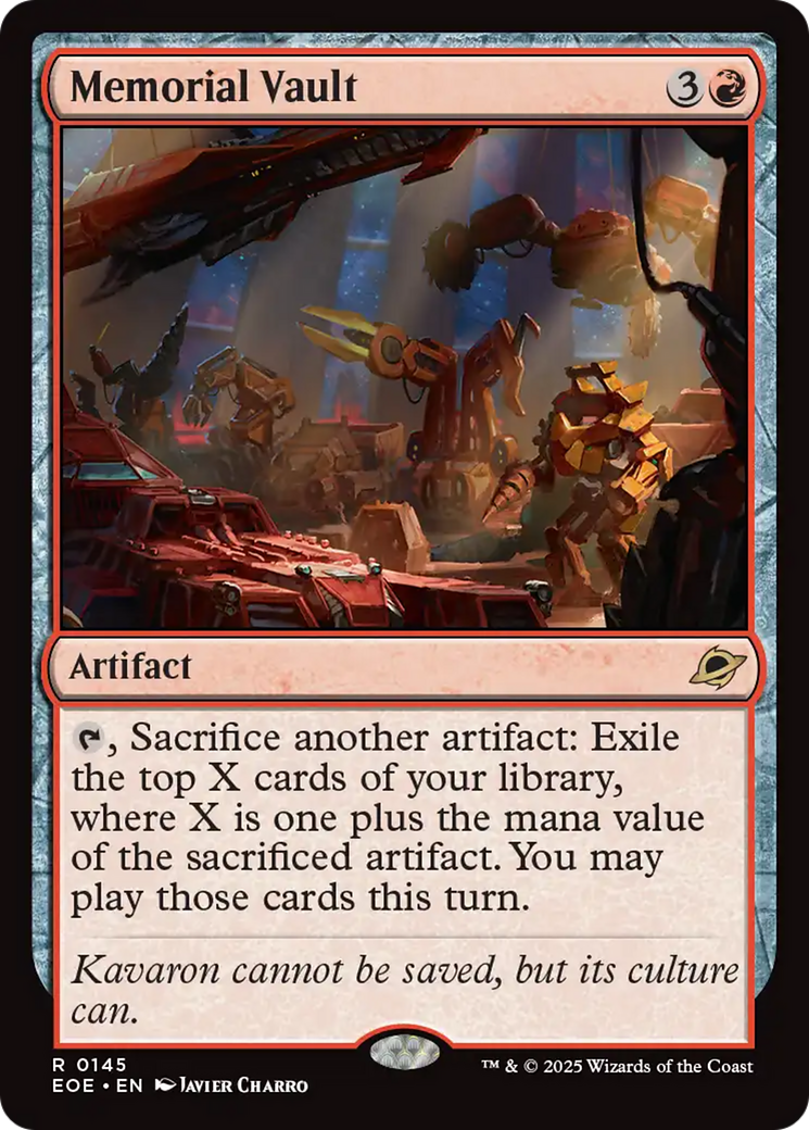 Memorial Vault [Edge of Eternities] | Cards and Coasters CA