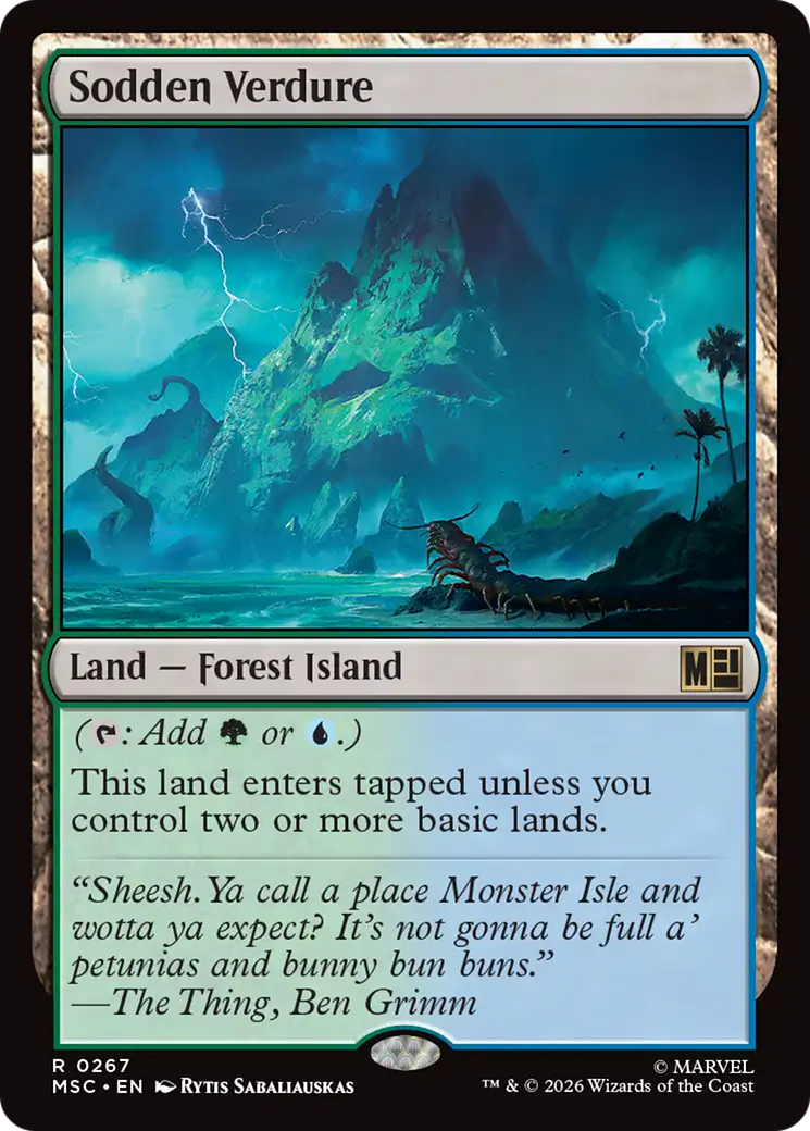 Sodden Verdure (Surge Foil) [Marvel Super Heroes Commander] | Cards and Coasters CA