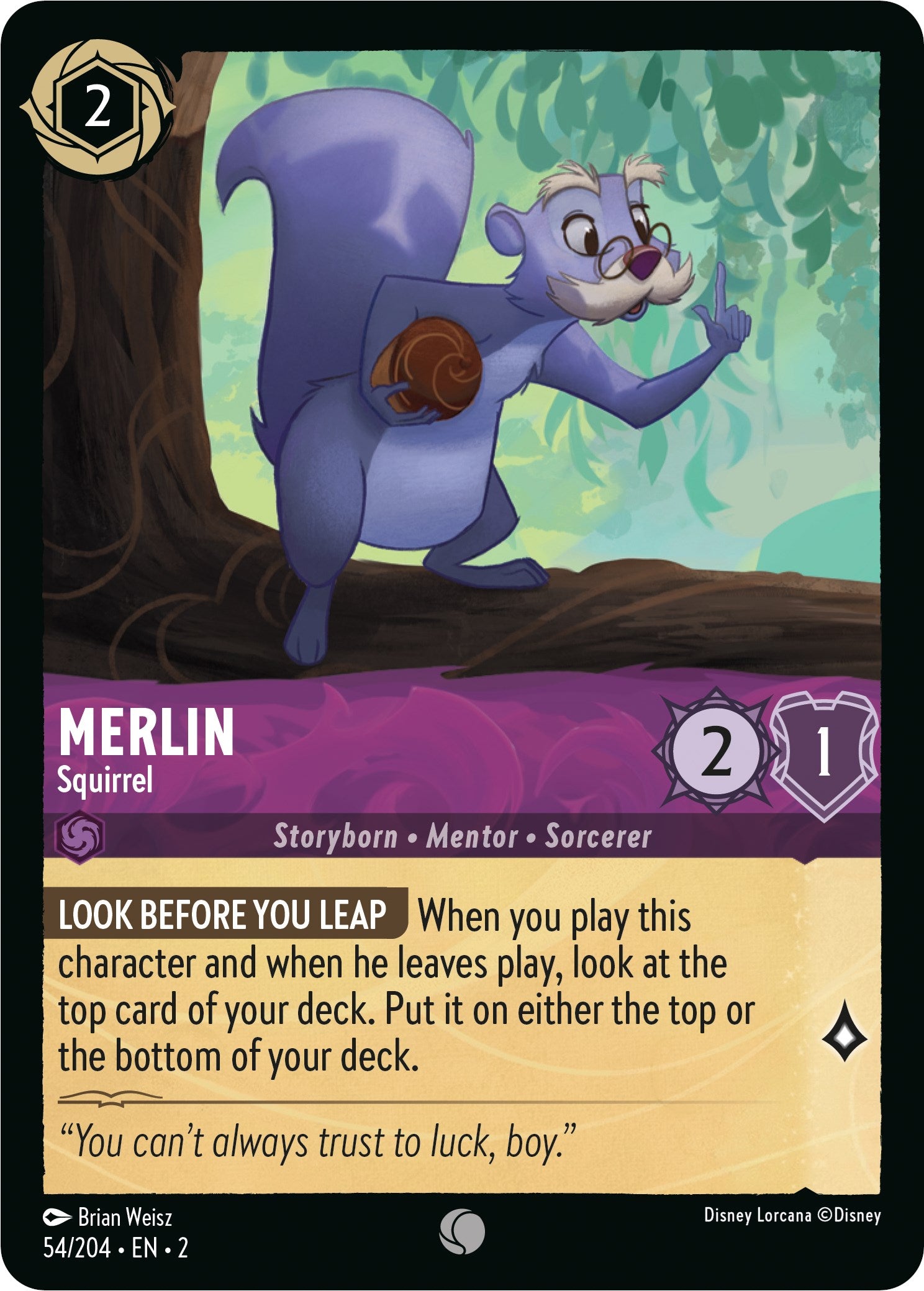 Merlin - Squirrel (54/204) [Rise of the Floodborn] | Cards and Coasters CA