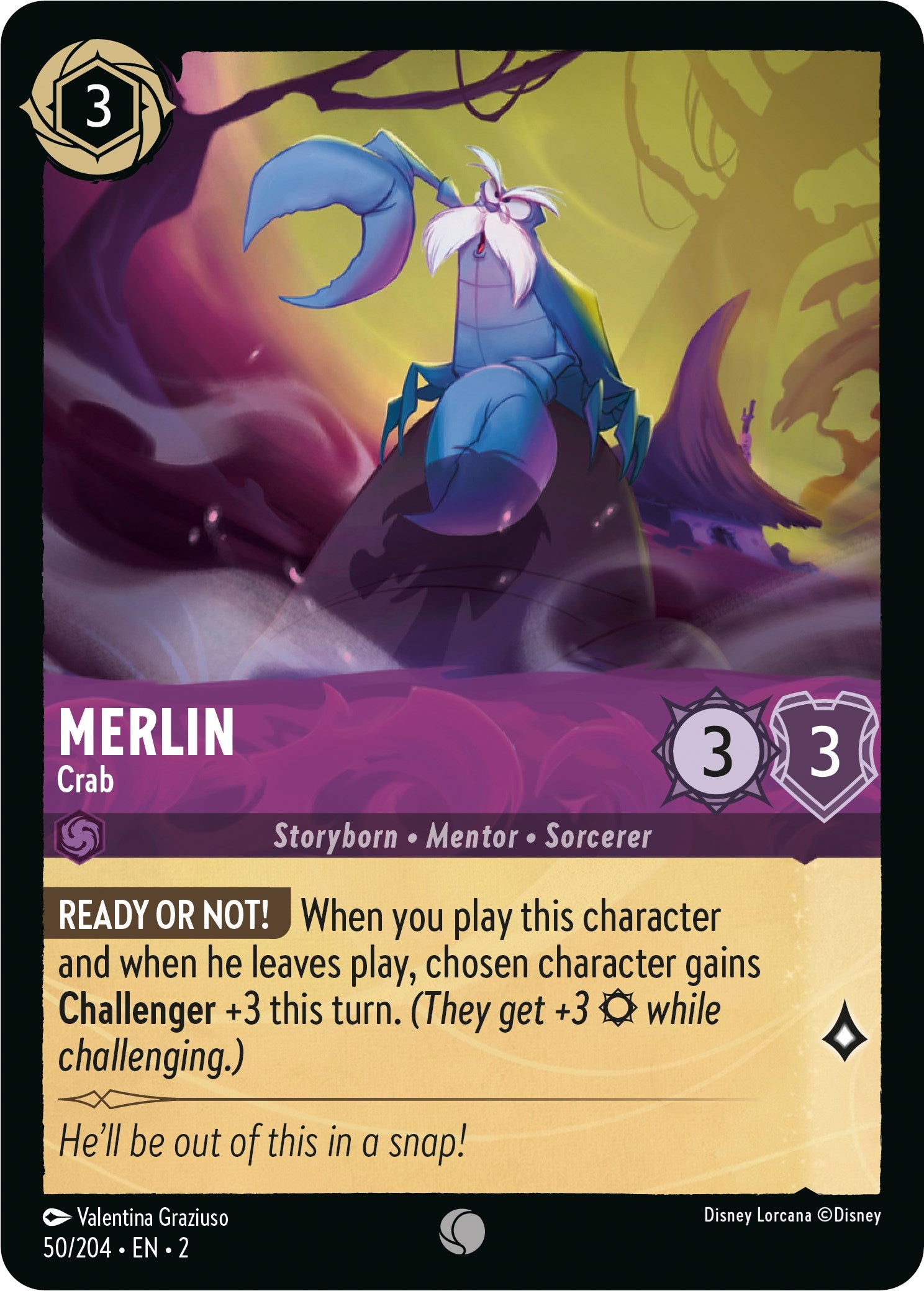 Merlin - Crab (50/204) [Rise of the Floodborn] | Cards and Coasters CA