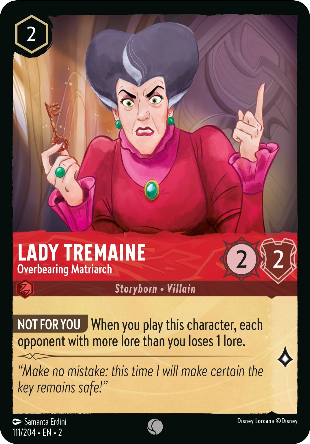 Lady Tremaine - Overbearing Matriarch (111/204) [Rise of the Floodborn] | Cards and Coasters CA