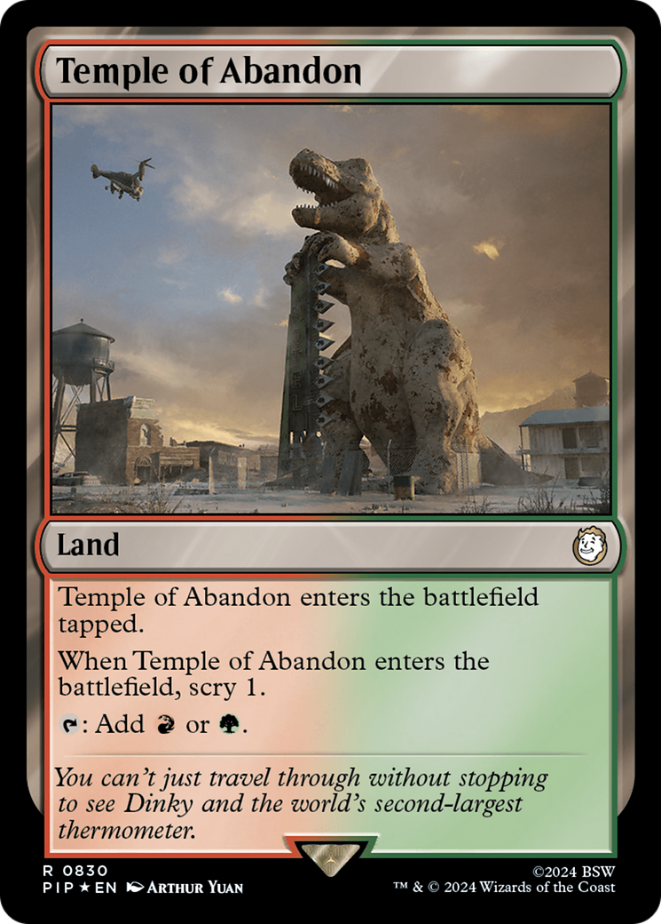Temple of Abandon (Surge Foil) [Fallout] | Cards and Coasters CA