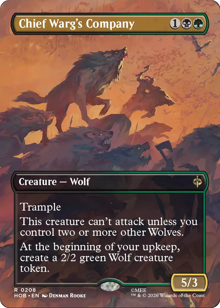 Chief Warg's Company (Borderless) [The Hobbit] | Cards and Coasters CA