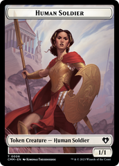 Human Soldier // Elemental (0025) Double-Sided Token [Commander Masters Tokens] | Cards and Coasters CA