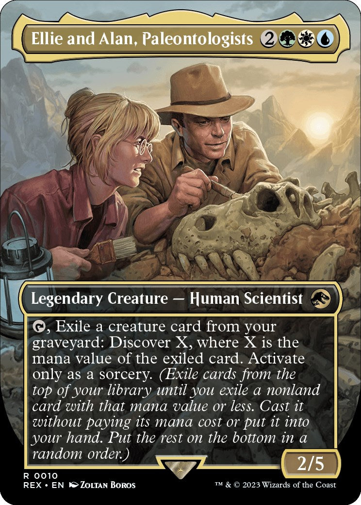 Ellie and Alan, Paleontologists (Borderless) [Jurassic World Collection] | Cards and Coasters CA