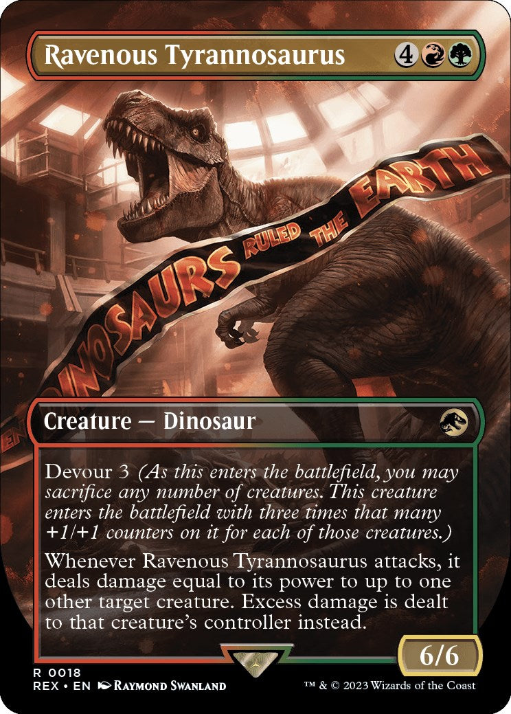 Ravenous Tyrannosaurus (Borderless) [Jurassic World Collection] | Cards and Coasters CA