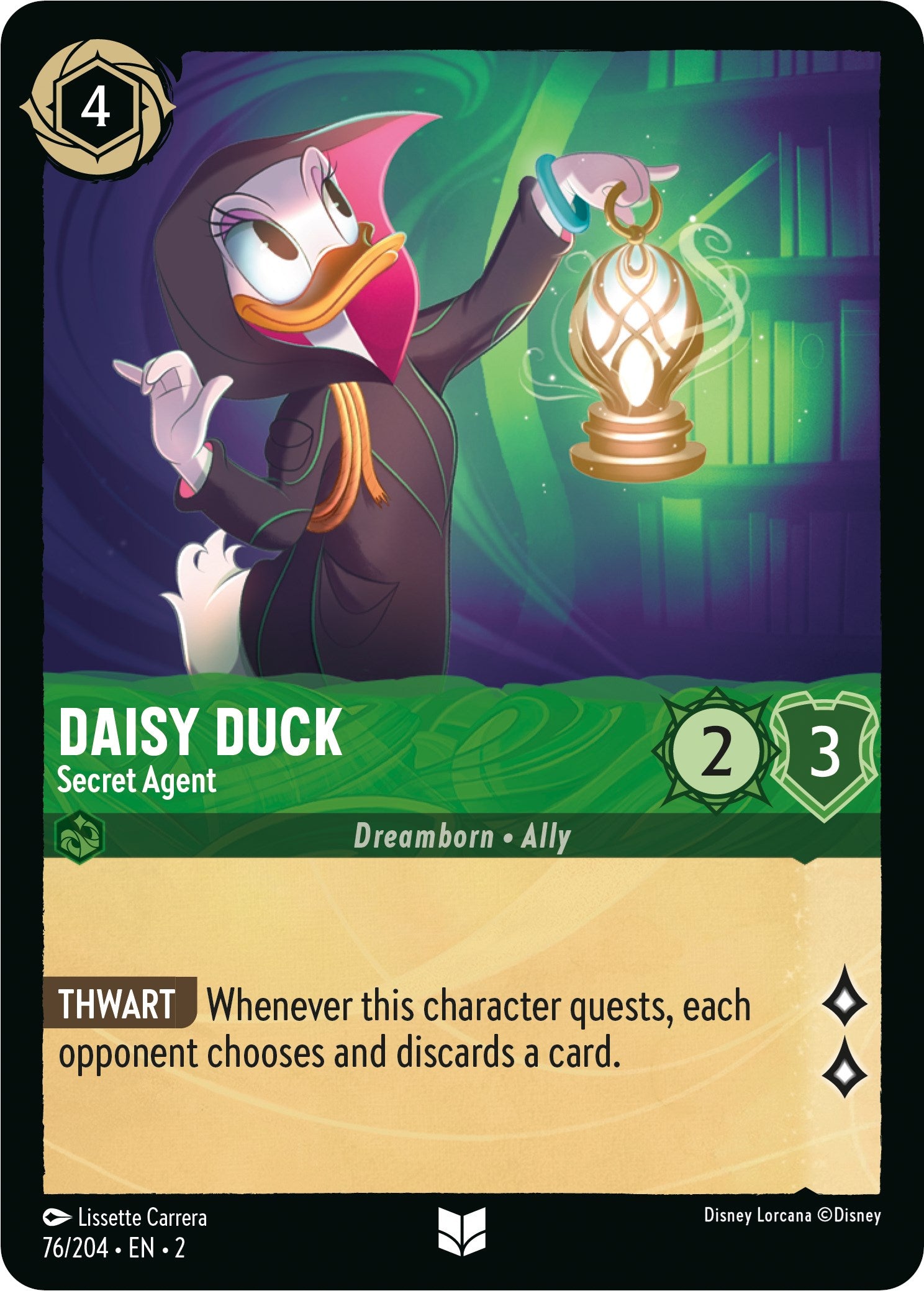 Daisy Duck - Secret Agent (76/204) [Rise of the Floodborn] | Cards and Coasters CA