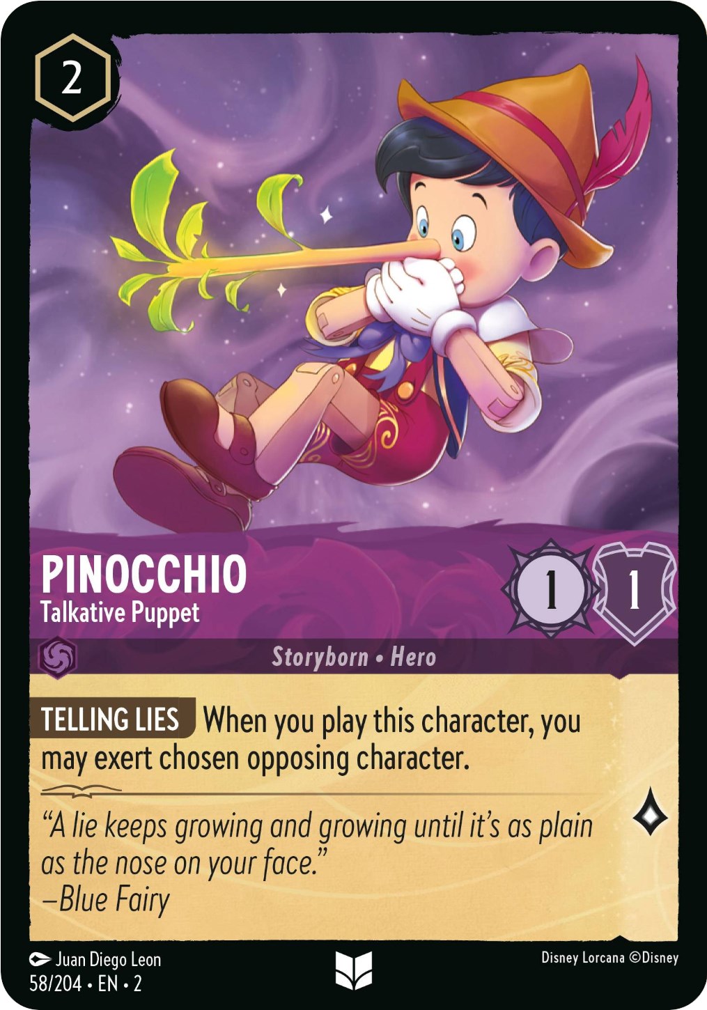 Pinocchio - Talkative Puppet (58/204) [Rise of the Floodborn] | Cards and Coasters CA