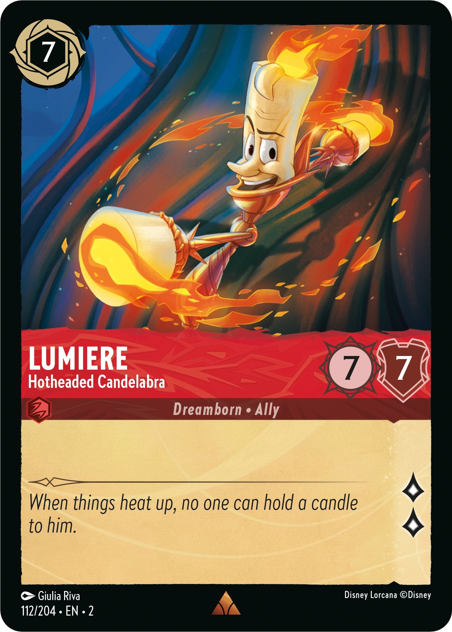 Lumiere - Hotheaded Candelabra (112/204) [Rise of the Floodborn] | Cards and Coasters CA