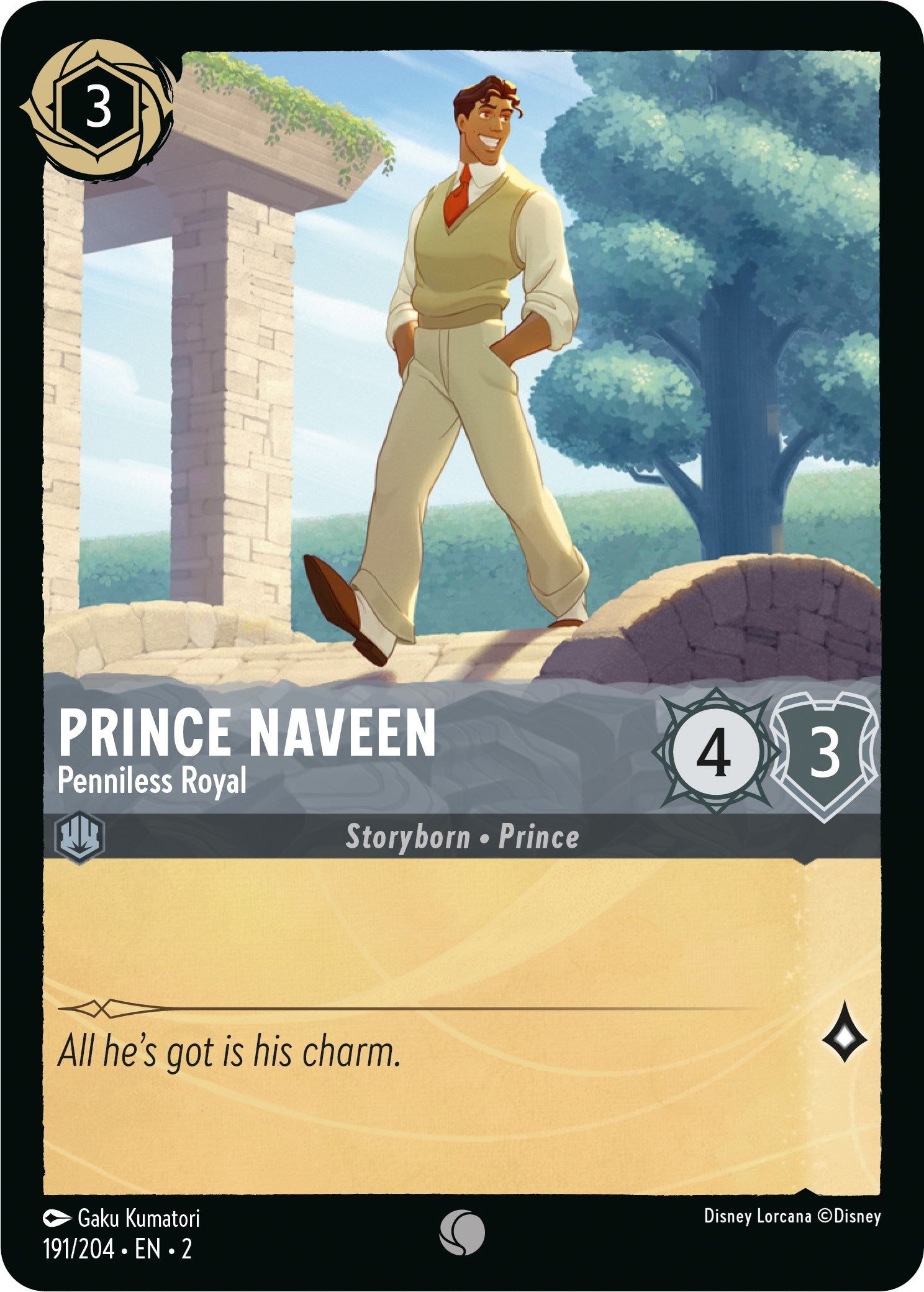 Prince Naveen - Penniless Royal (191/204) [Rise of the Floodborn] | Cards and Coasters CA