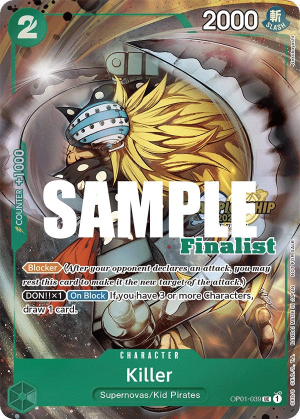 Killer (CS 2023 Top Players Pack) [Finalist] [One Piece Promotion Cards] | Cards and Coasters CA