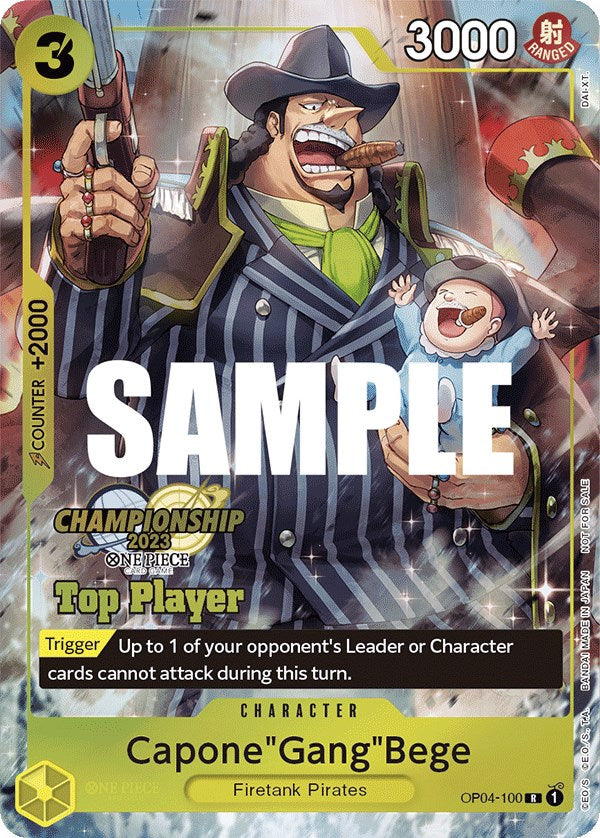 Capone"Gang"Bege (CS 2023 Top Players Pack) [One Piece Promotion Cards] | Cards and Coasters CA