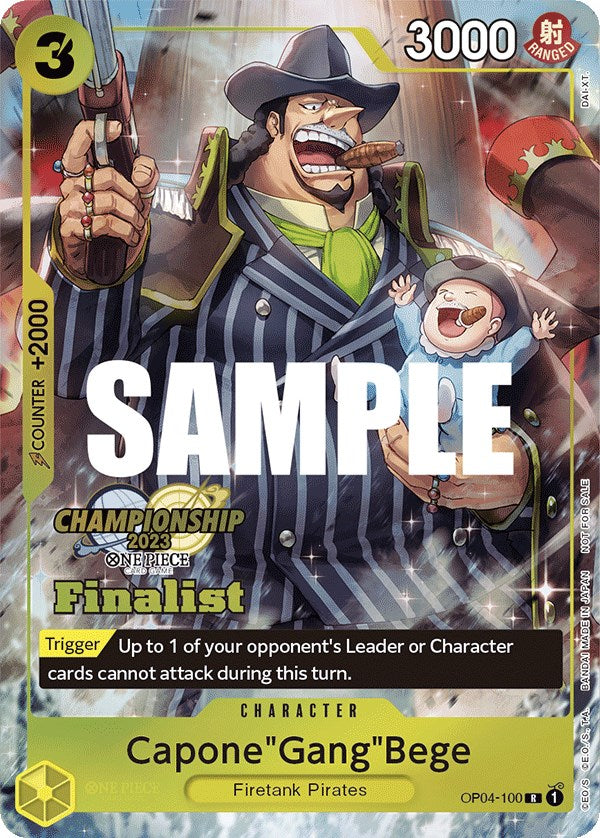 Capone"Gang"Bege (CS 2023 Top Players Pack) [Finalist] [One Piece Promotion Cards] | Cards and Coasters CA