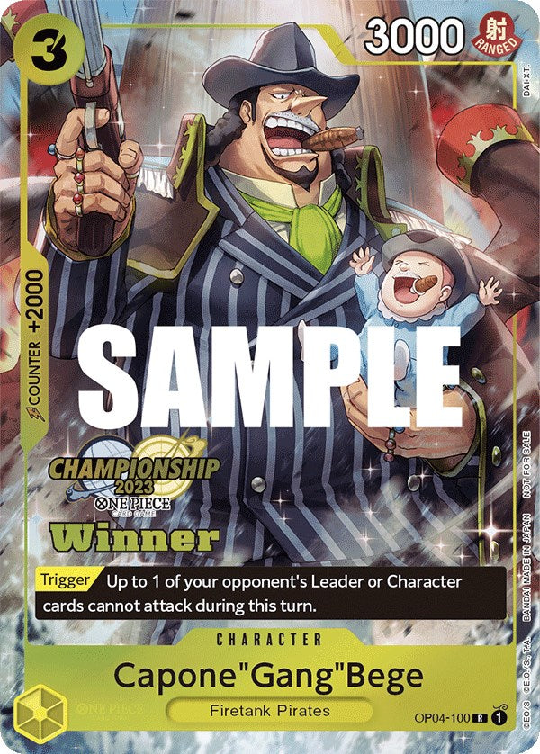 Capone"Gang"Bege (CS 2023 Top Players Pack) [Winner] [One Piece Promotion Cards] | Cards and Coasters CA