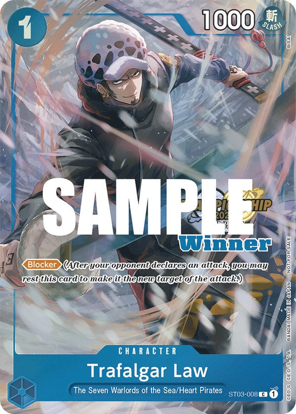 Trafalgar Law (CS 2023 Top Players Pack) [Winner] [One Piece Promotion Cards] | Cards and Coasters CA