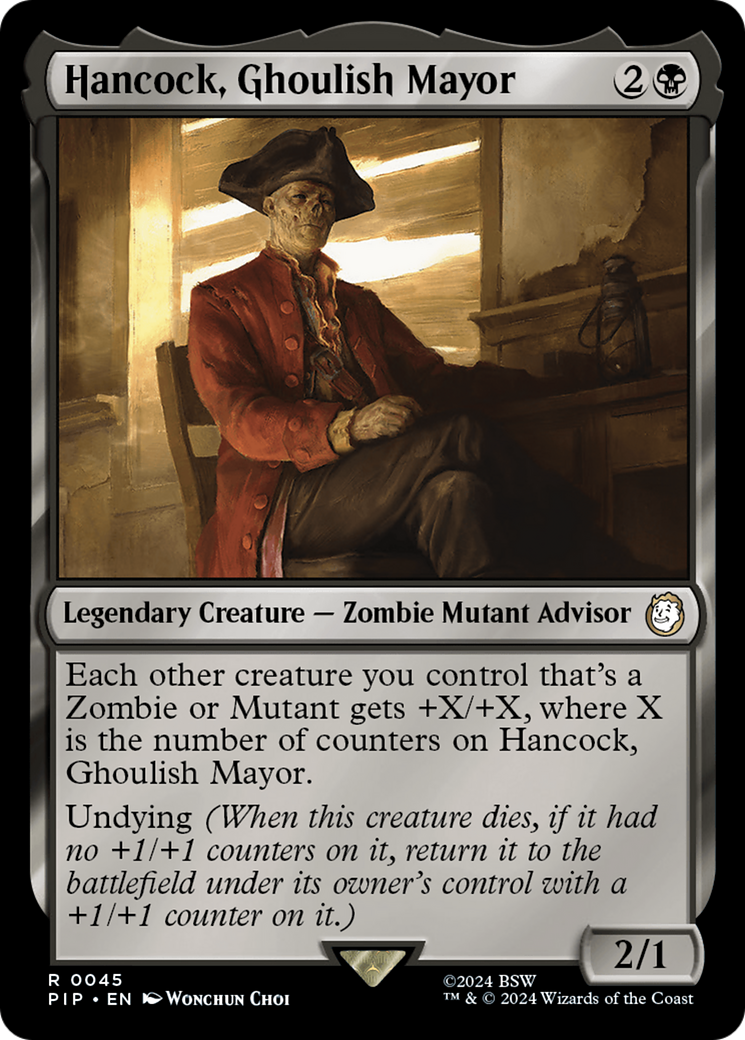 Hancock, Ghoulish Mayor [Fallout] | Cards and Coasters CA