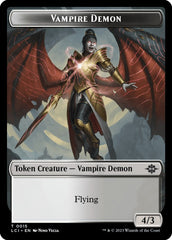 Vampire // Vampire Demon Double-Sided Token [The Lost Caverns of Ixalan Tokens] | Cards and Coasters CA