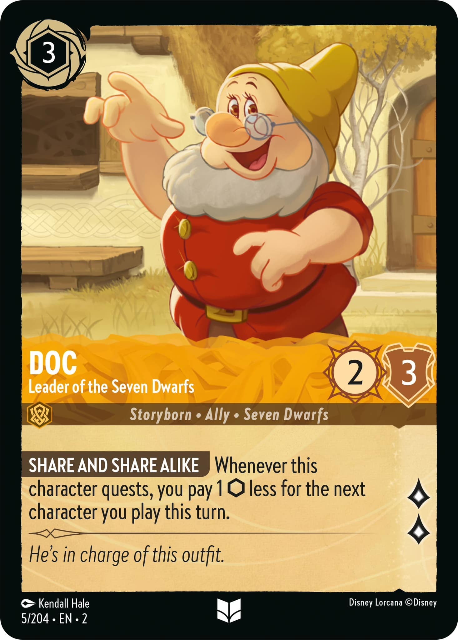 Doc - Leader of the Seven Dwarfs (5/204) [Rise of the Floodborn] | Cards and Coasters CA