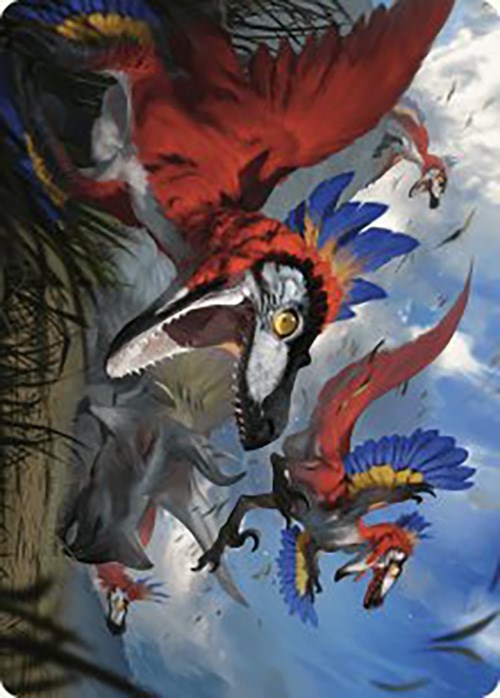 Wrathful Raptors Art Card [The Lost Caverns of Ixalan Art Series] | Cards and Coasters CA