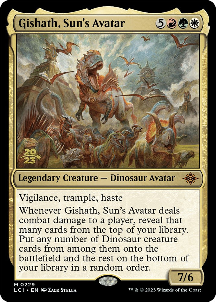 Gishath, Sun's Avatar (LCI) [The Lost Caverns of Ixalan Prerelease Cards] | Cards and Coasters CA