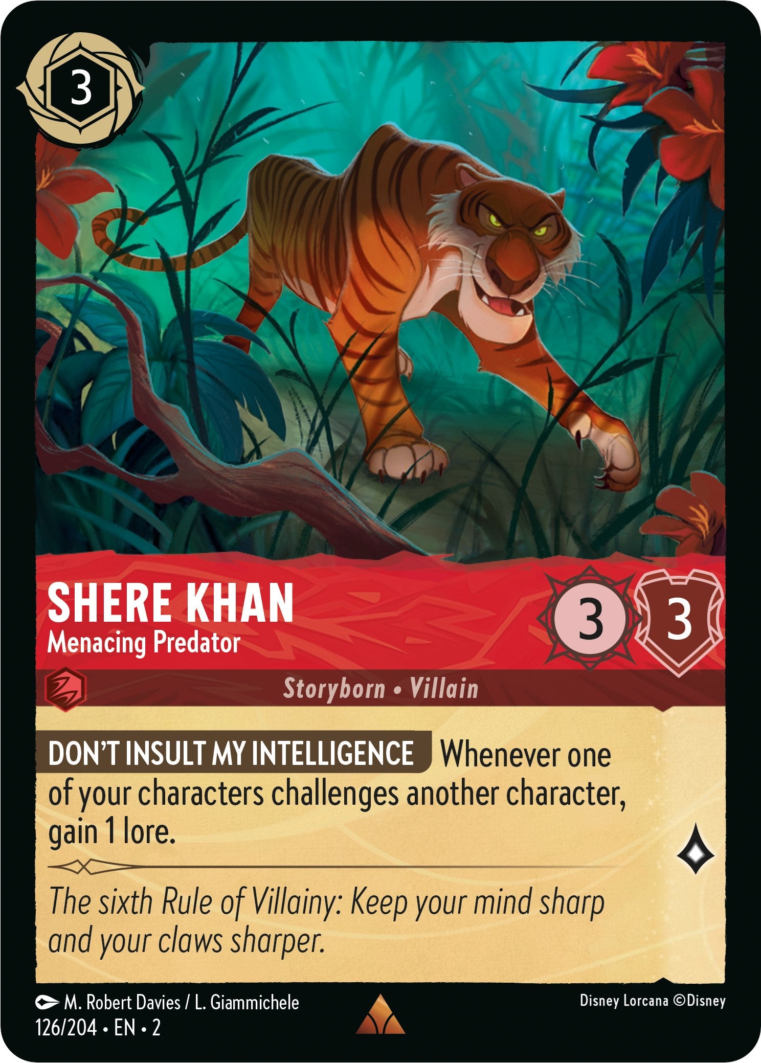 Shere Khan - Menacing Predator (126/204) [Rise of the Floodborn] | Cards and Coasters CA