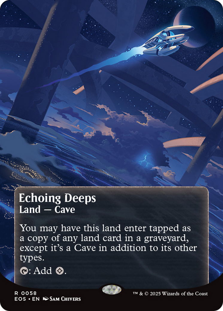 Echoing Deeps (0058) (Borderless) [Edge of Eternities: Stellar Sights] | Cards and Coasters CA
