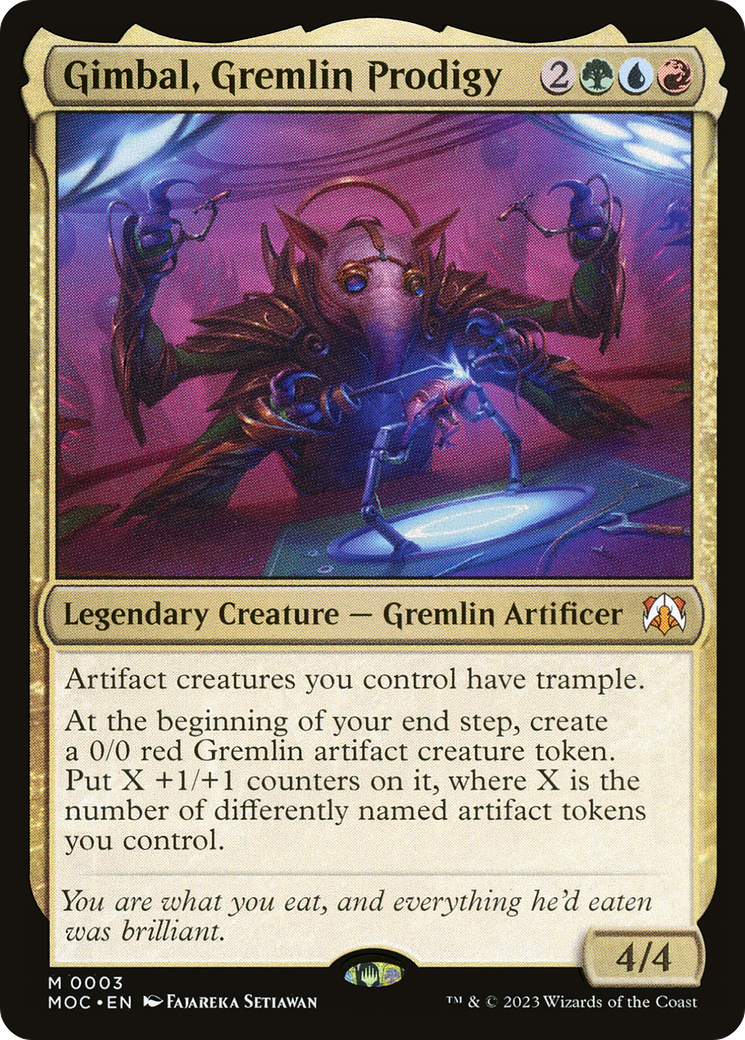 Gimbal, Gremlin Prodigy [March of the Machine Commander] | Cards and Coasters CA