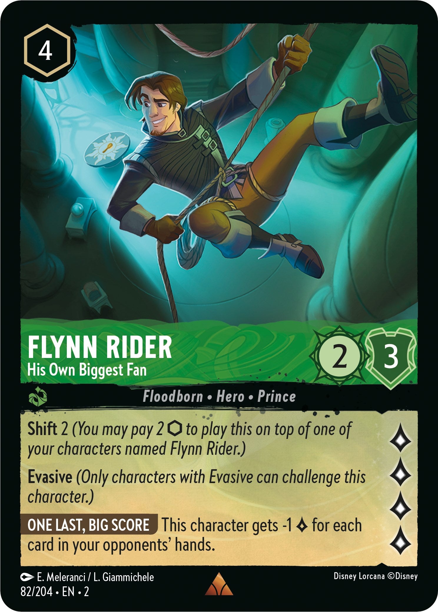 Flynn Rider - His Own Biggest Fan (82/204) [Rise of the Floodborn] | Cards and Coasters CA