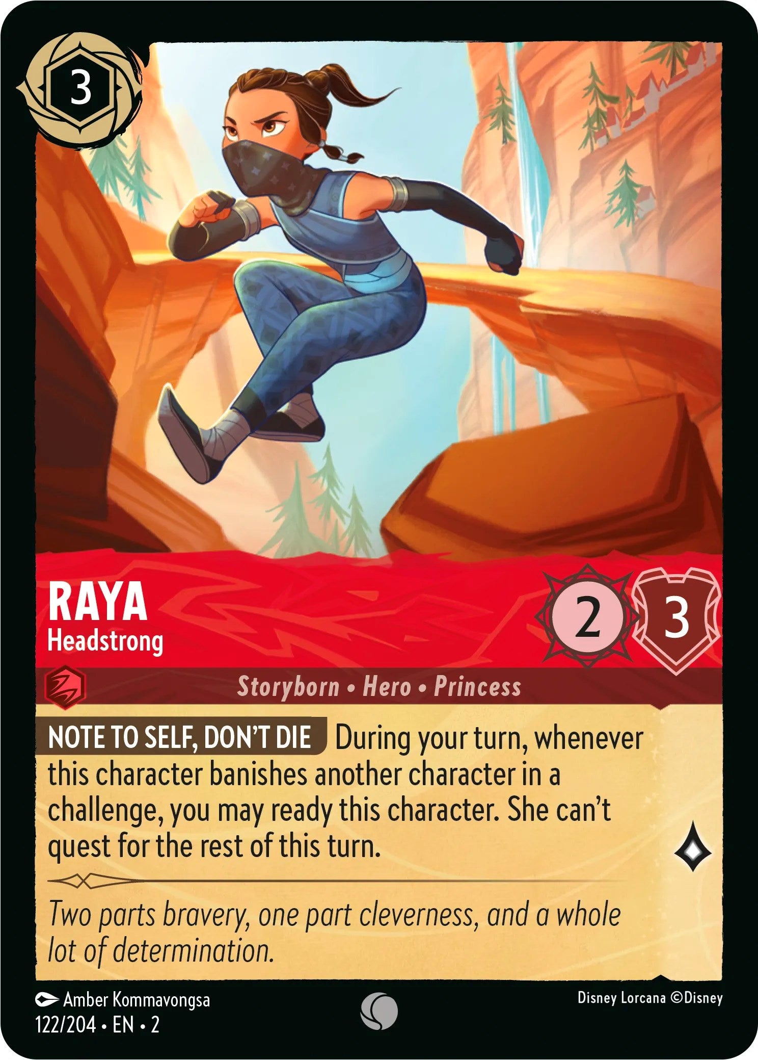 Raya - Headstrong (122/204) [Rise of the Floodborn] | Cards and Coasters CA