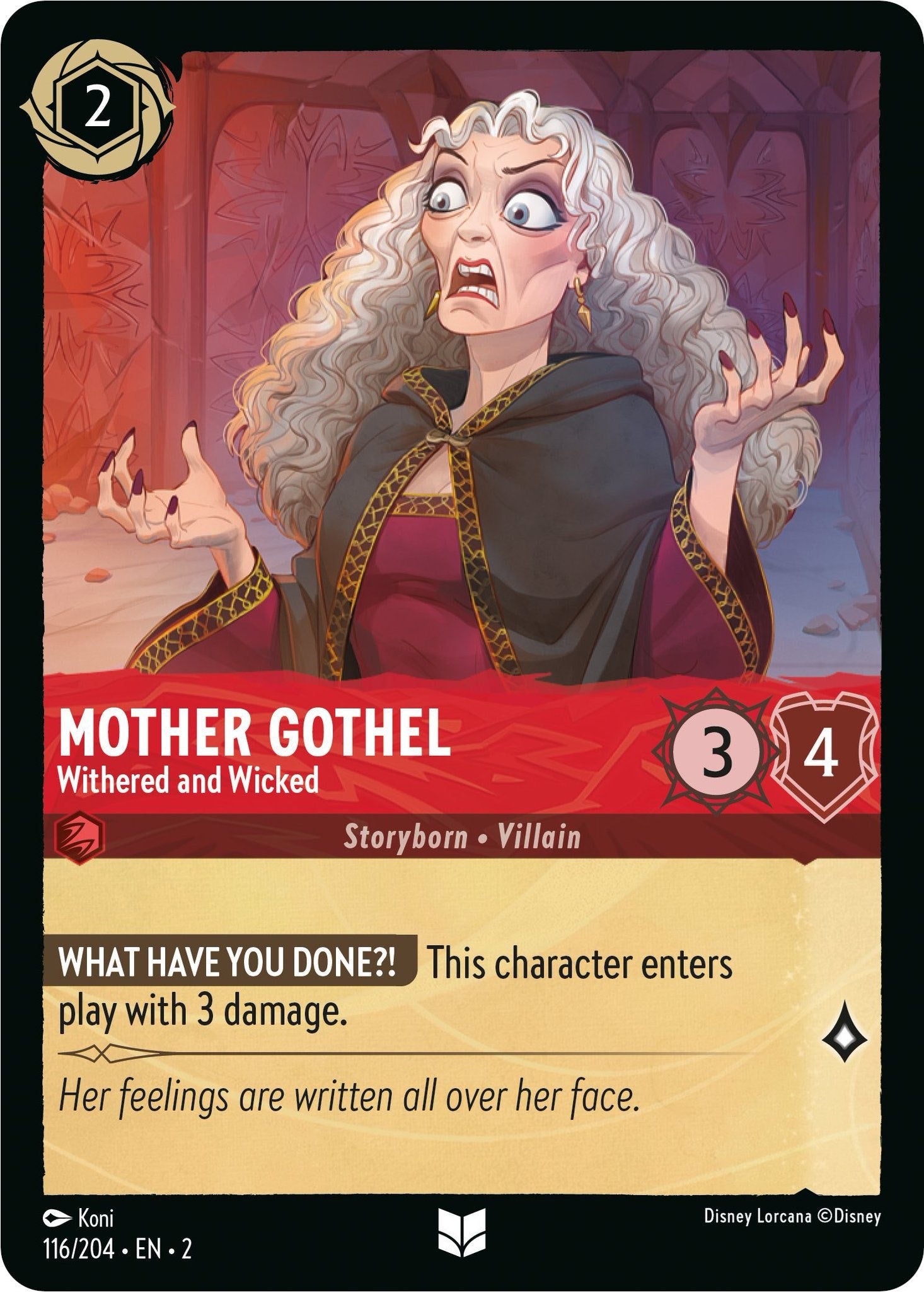 Mother Gothel - Withered and Wicked (116/204) [Rise of the Floodborn] | Cards and Coasters CA