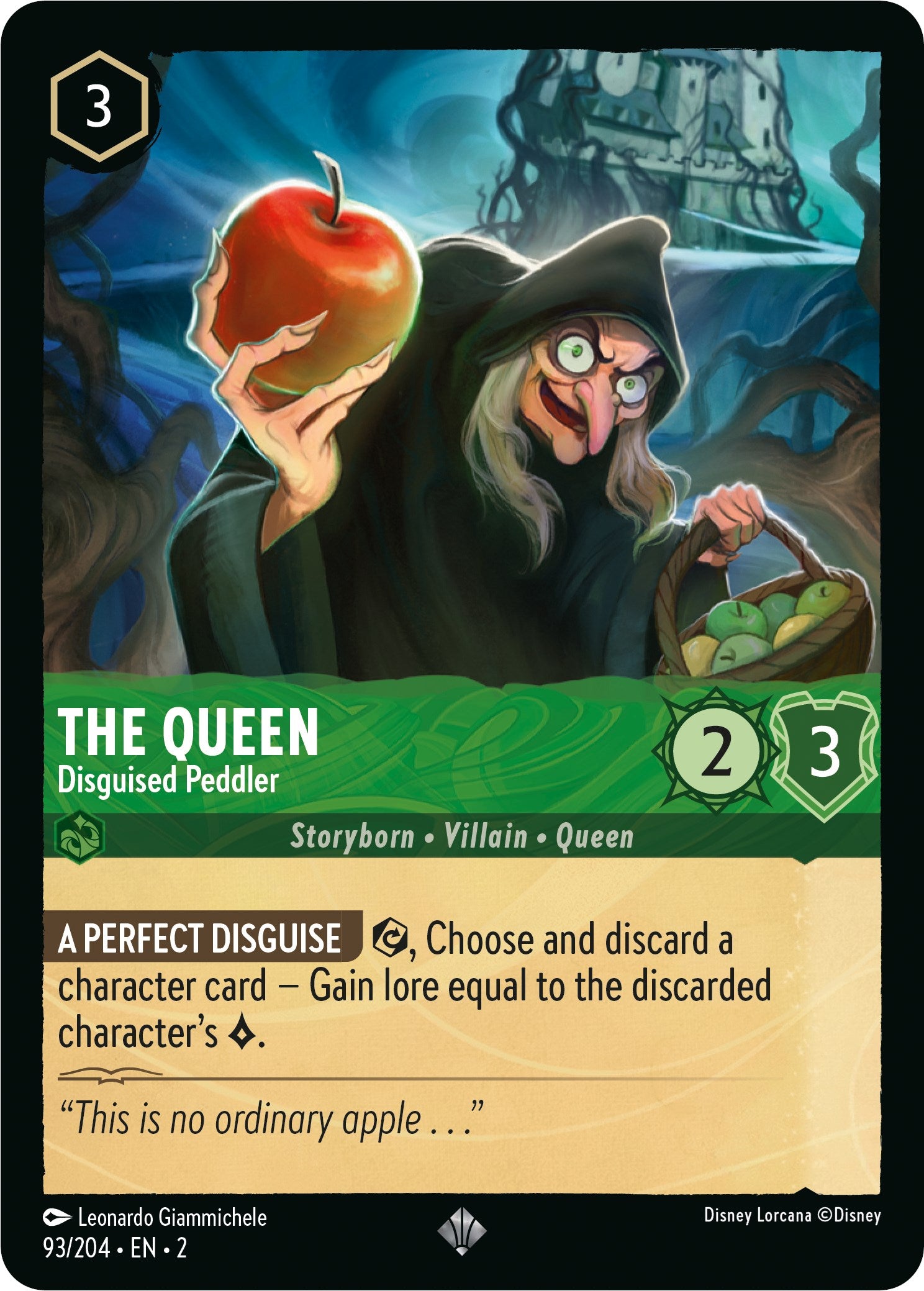 The Queen - Disguised Peddler (93/204) [Rise of the Floodborn] | Cards and Coasters CA