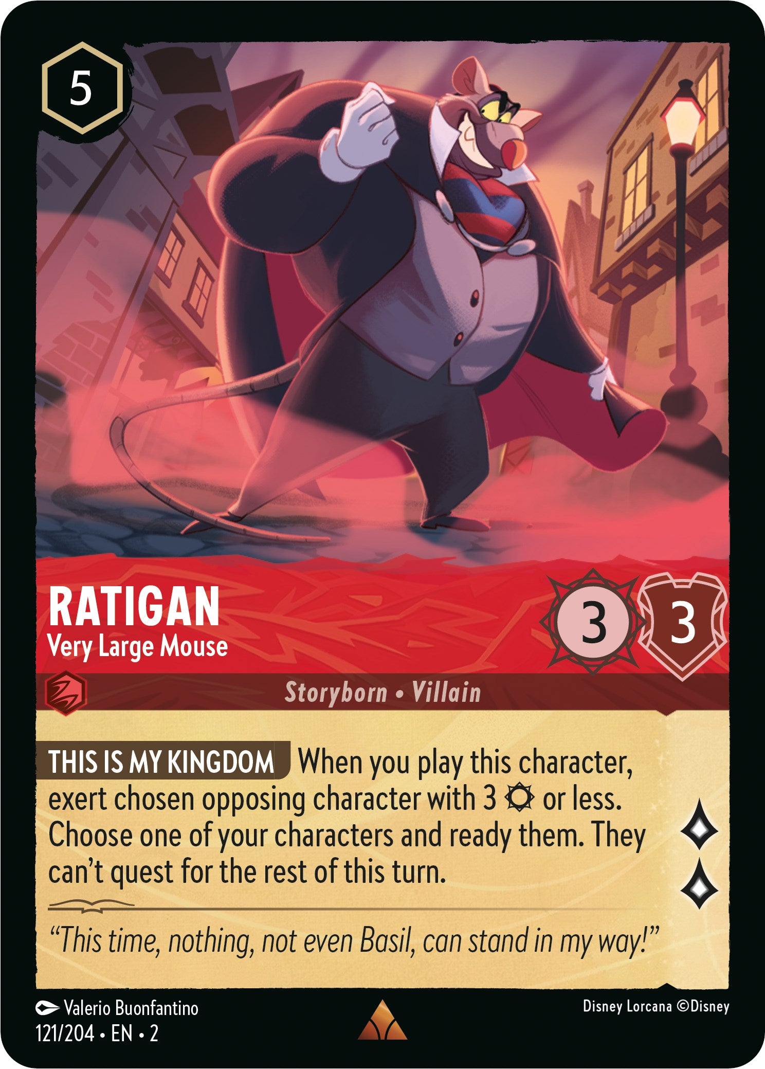 Ratigan - Very Large Mouse (121/204) [Rise of the Floodborn] | Cards and Coasters CA