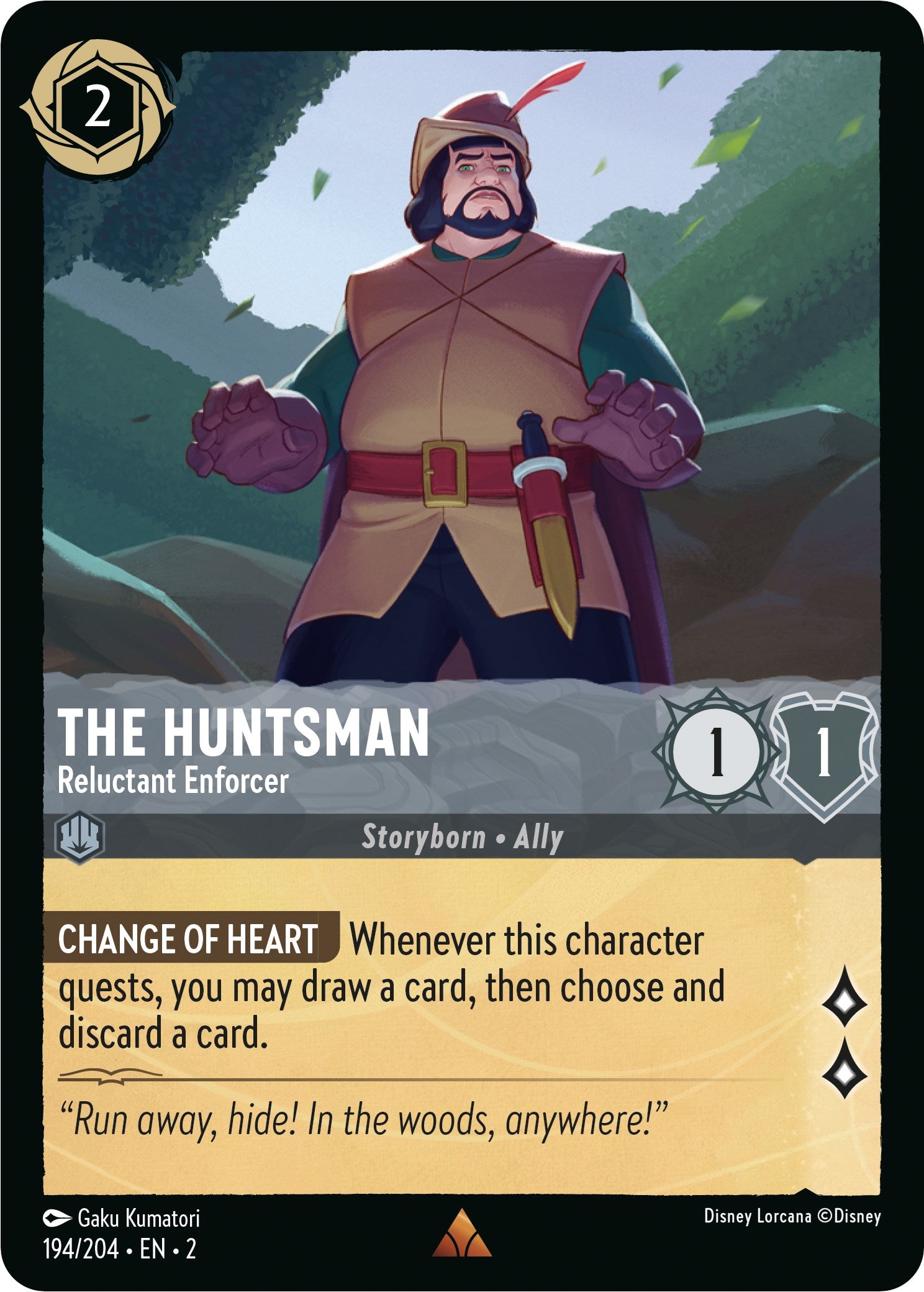 The Huntsman - Reluctant Enforcer (194/204) [Rise of the Floodborn] | Cards and Coasters CA