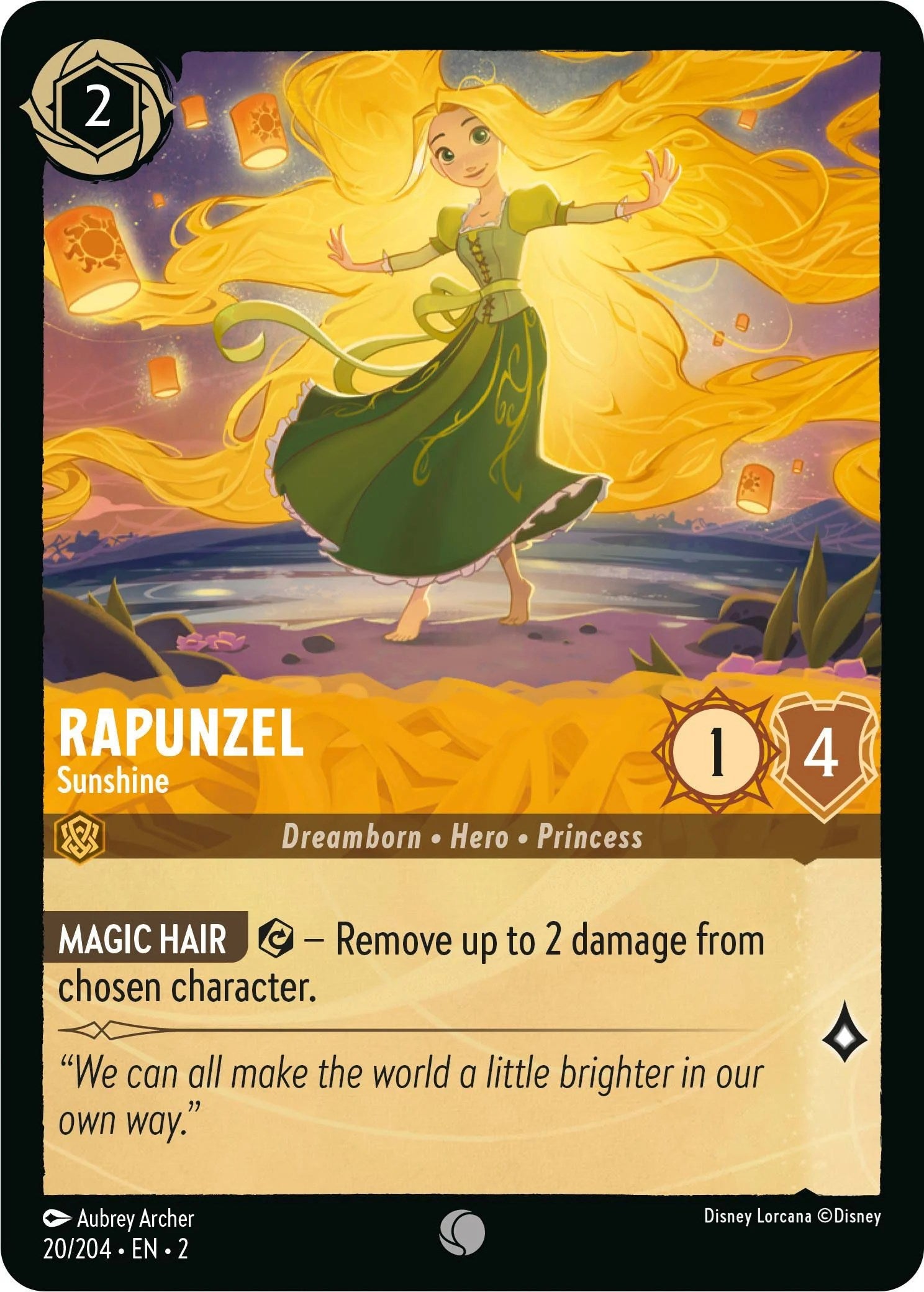 Rapunzel - Sunshine (20/204) [Rise of the Floodborn] | Cards and Coasters CA