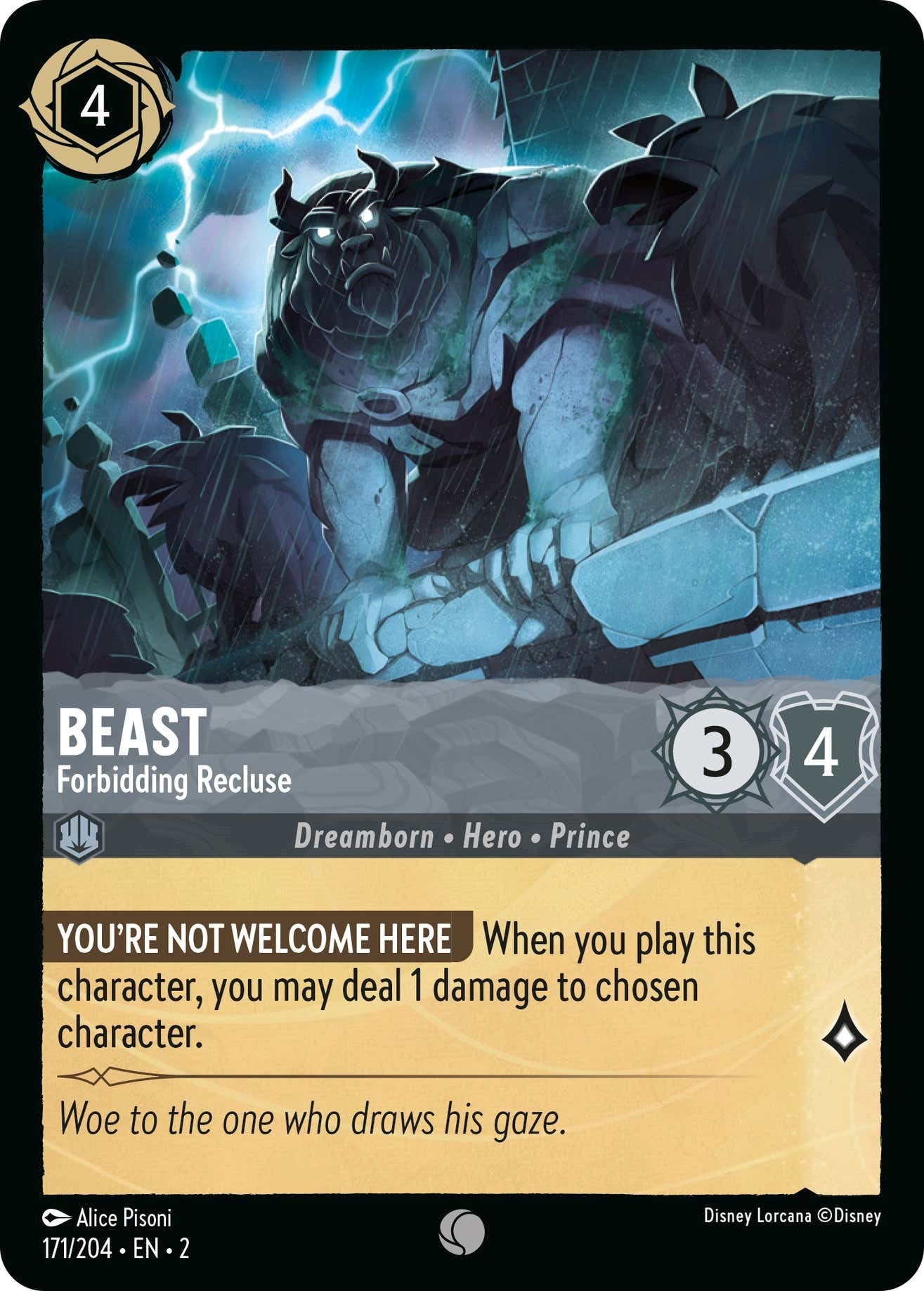 Beast - Forbidding Recluse (171/204) [Rise of the Floodborn] | Cards and Coasters CA