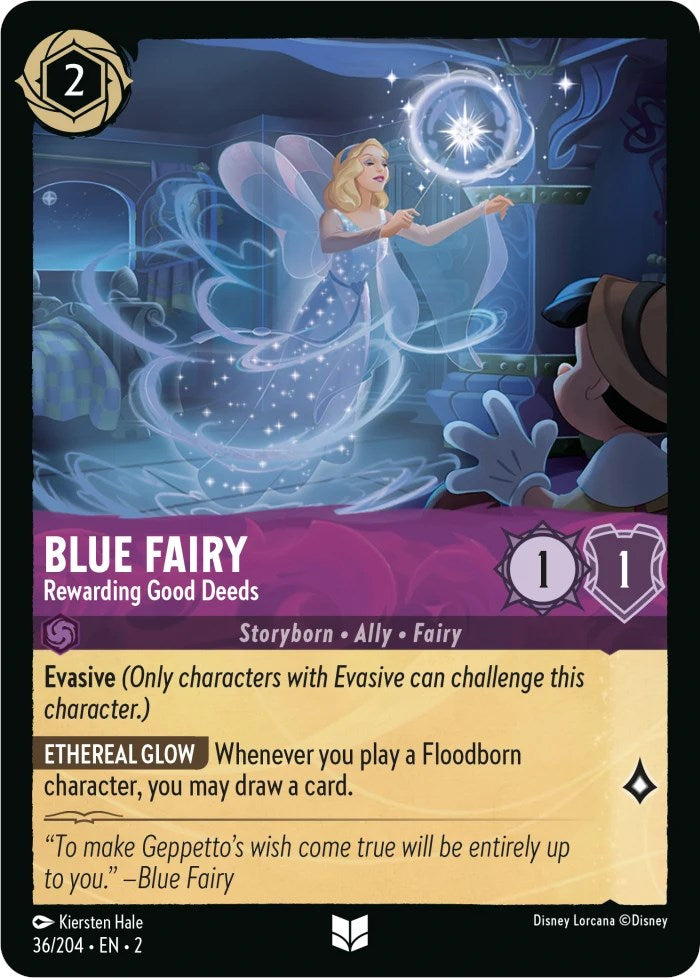 Blue Fairy - Rewarding Good Deeds (36/204) [Rise of the Floodborn] | Cards and Coasters CA