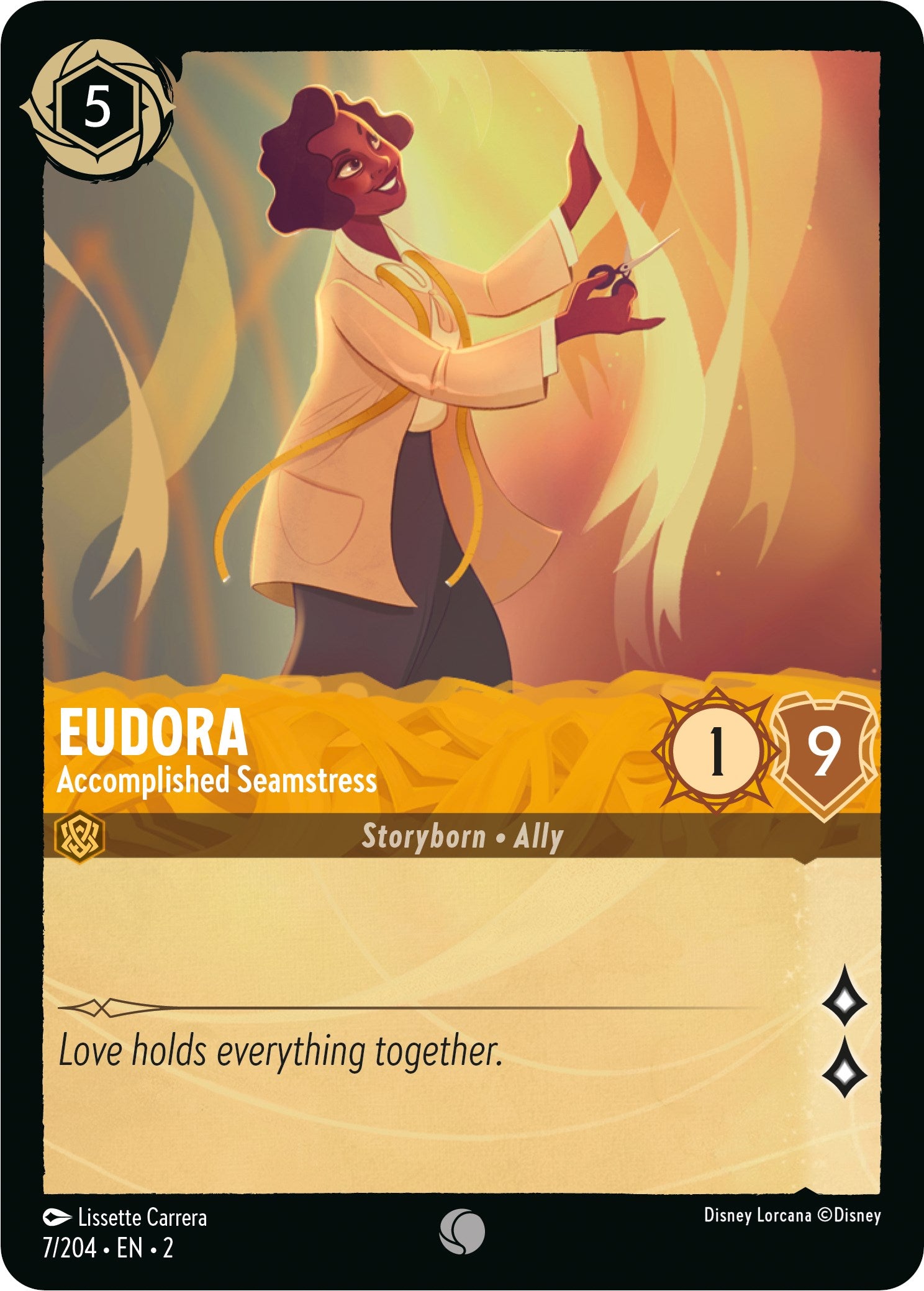 Eudora - Accomplished Seamstress (7/204) [Rise of the Floodborn] | Cards and Coasters CA