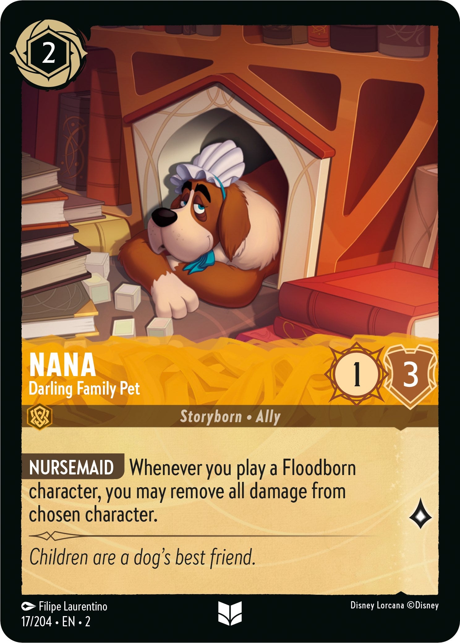 Nana - Darling Family Pet (17/204) [Rise of the Floodborn] | Cards and Coasters CA