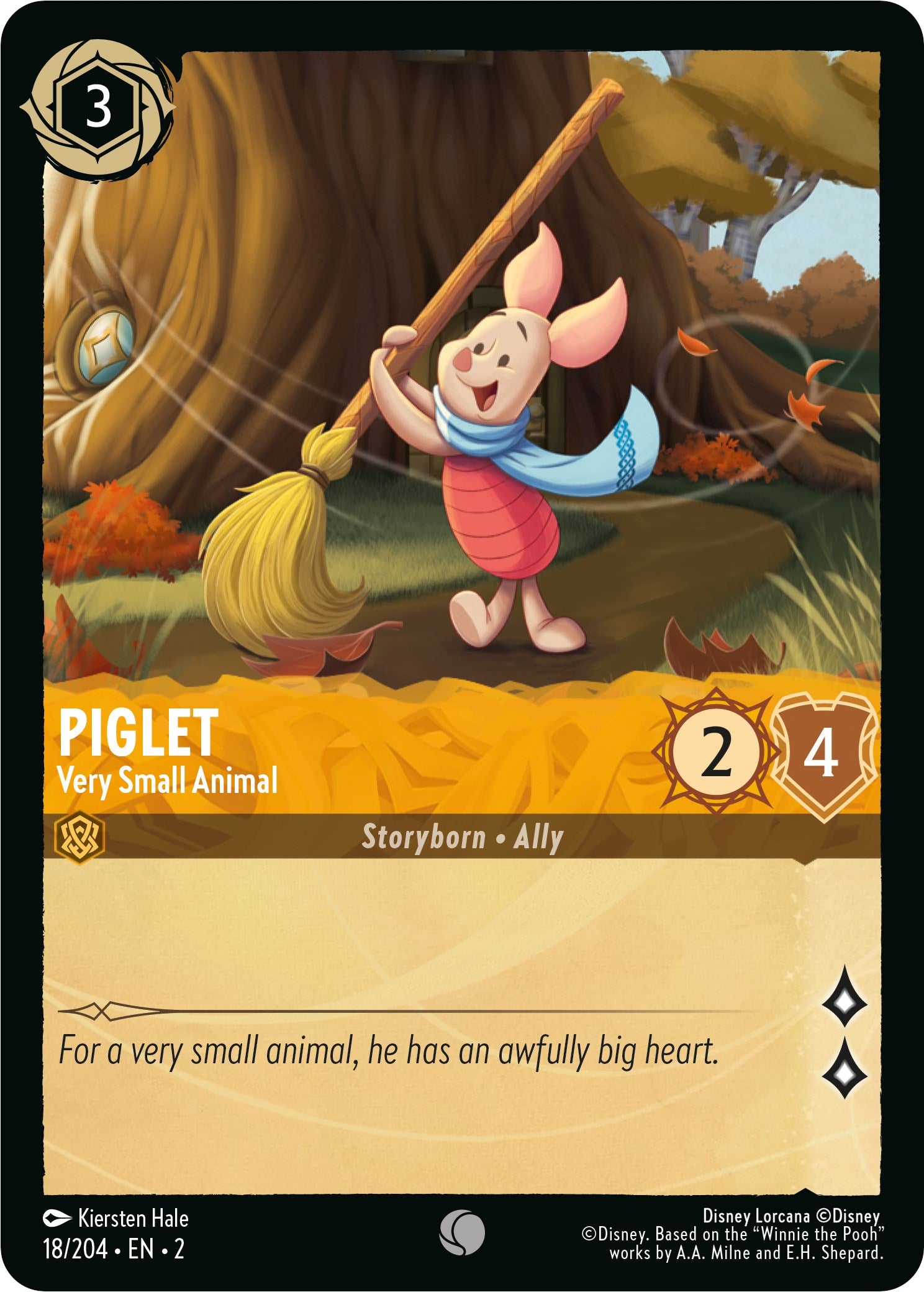 Piglet - Very Small Animal (18/204) [Rise of the Floodborn] | Cards and Coasters CA