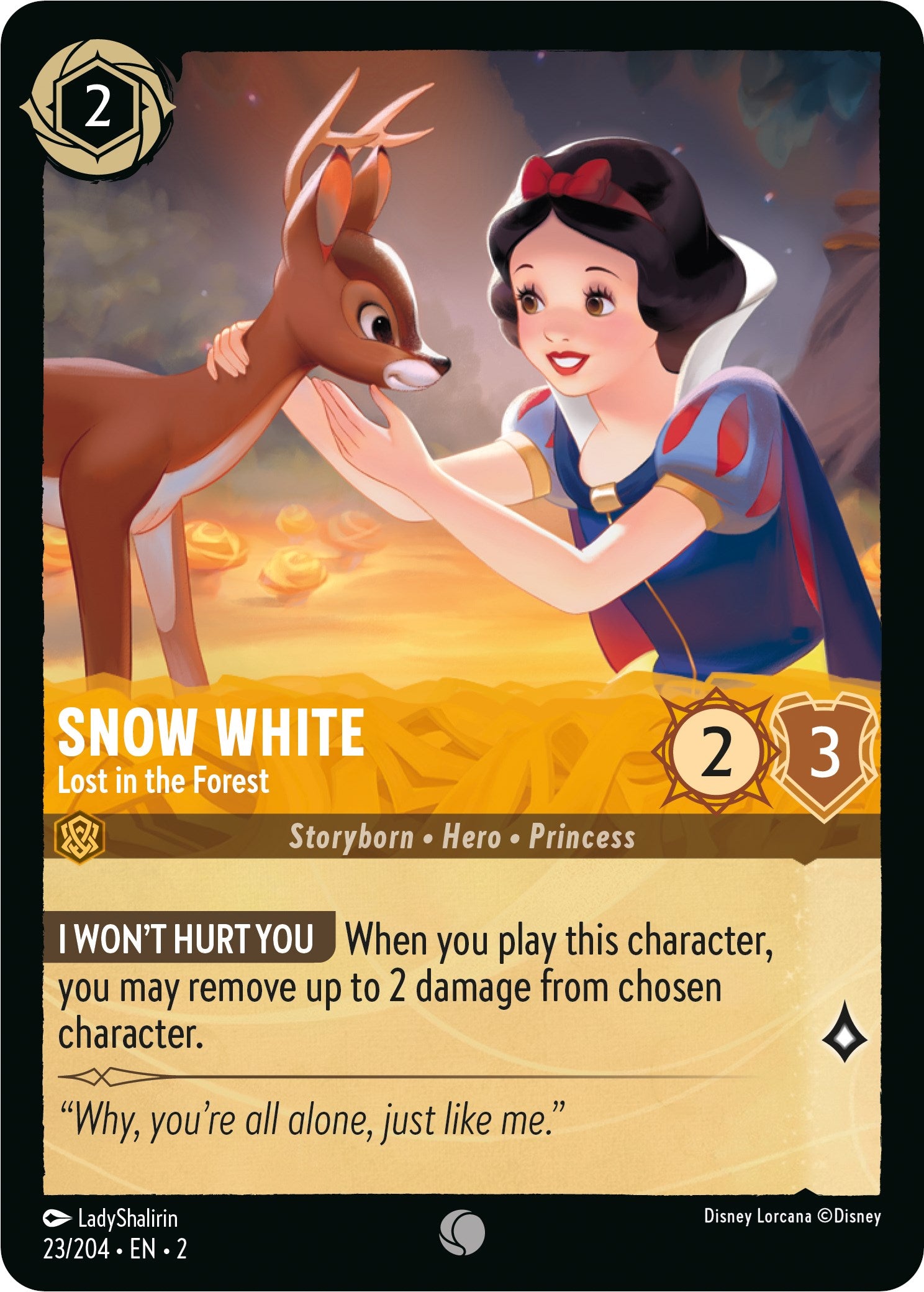 Snow White - Lost in the Forest (23/204) [Rise of the Floodborn] | Cards and Coasters CA