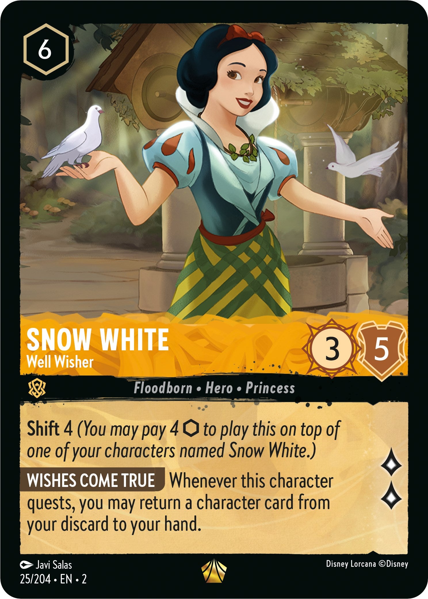 Snow White - Well Wisher (25/204) [Rise of the Floodborn] | Cards and Coasters CA