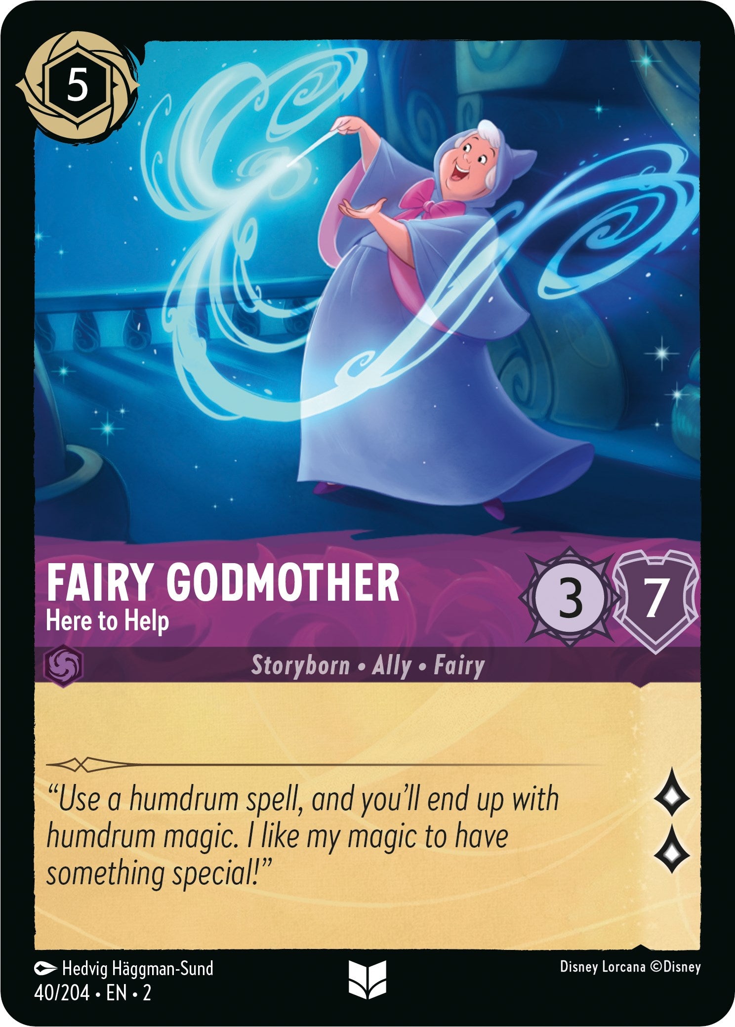 Fairy Godmother - Here to Help (40/204) [Rise of the Floodborn] | Cards and Coasters CA