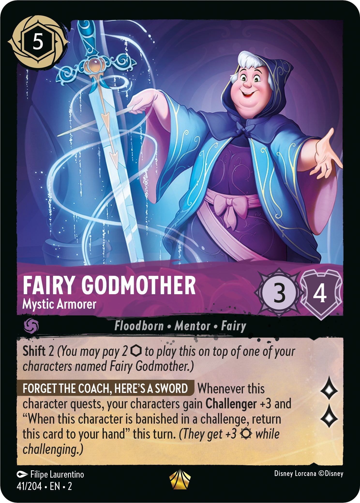 Fairy Godmother - Mystic Armorer (41/204) [Rise of the Floodborn] | Cards and Coasters CA