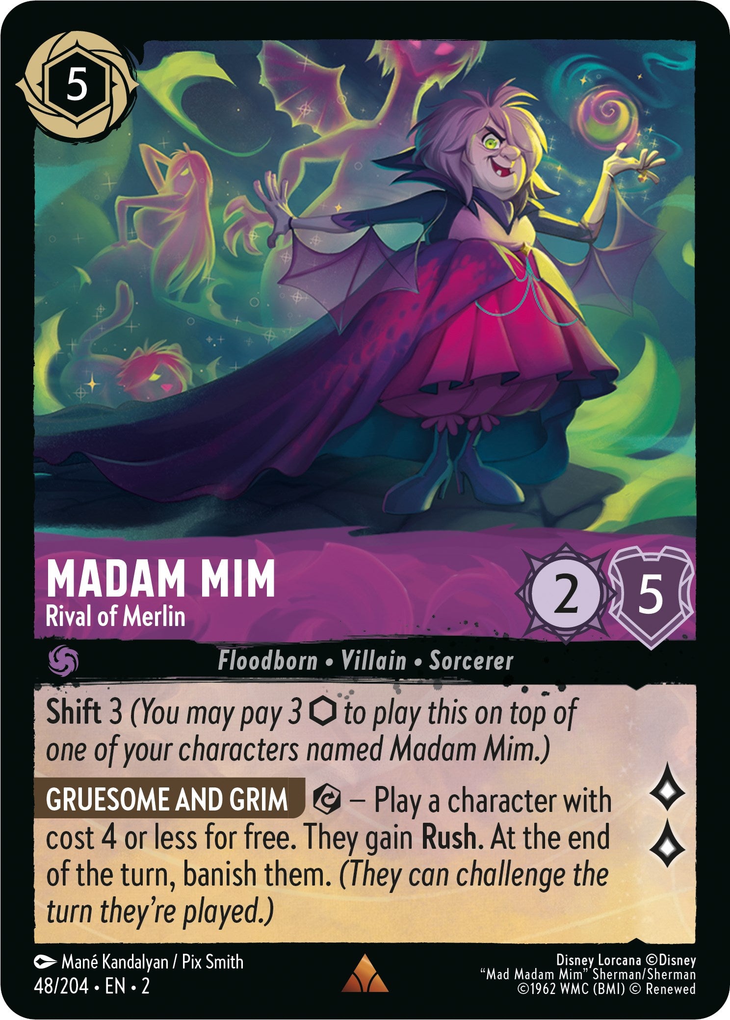 Madam Mim - Rival of Merlin (48/204) [Rise of the Floodborn] | Cards and Coasters CA