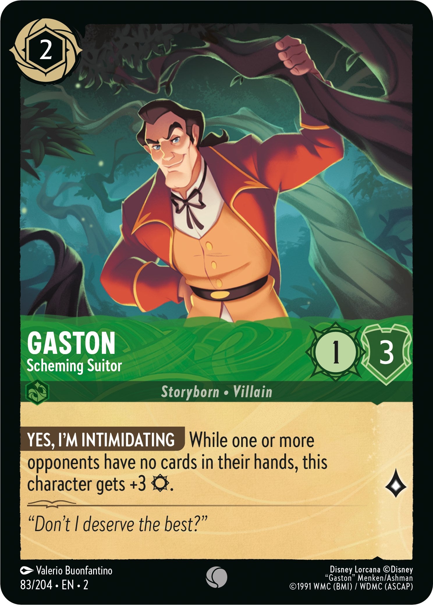 Gaston - Scheming Suitor (83/204) [Rise of the Floodborn] | Cards and Coasters CA