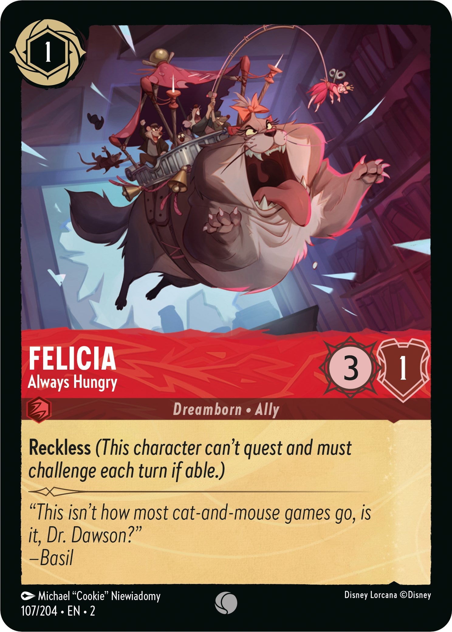 Felicia - Always Hungry (107/204) [Rise of the Floodborn] | Cards and Coasters CA