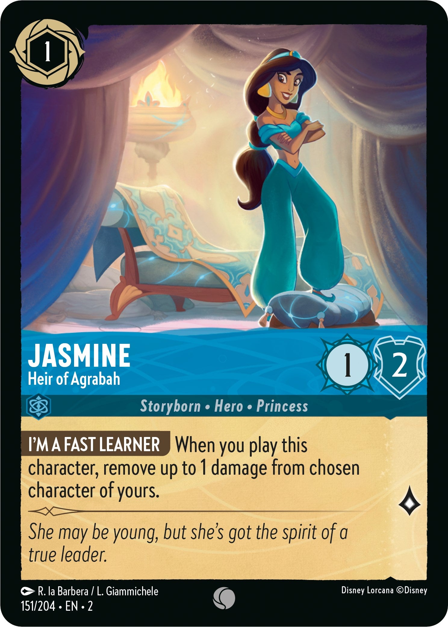 Jasmine - Heir of Agrabah (151/204) [Rise of the Floodborn] | Cards and Coasters CA