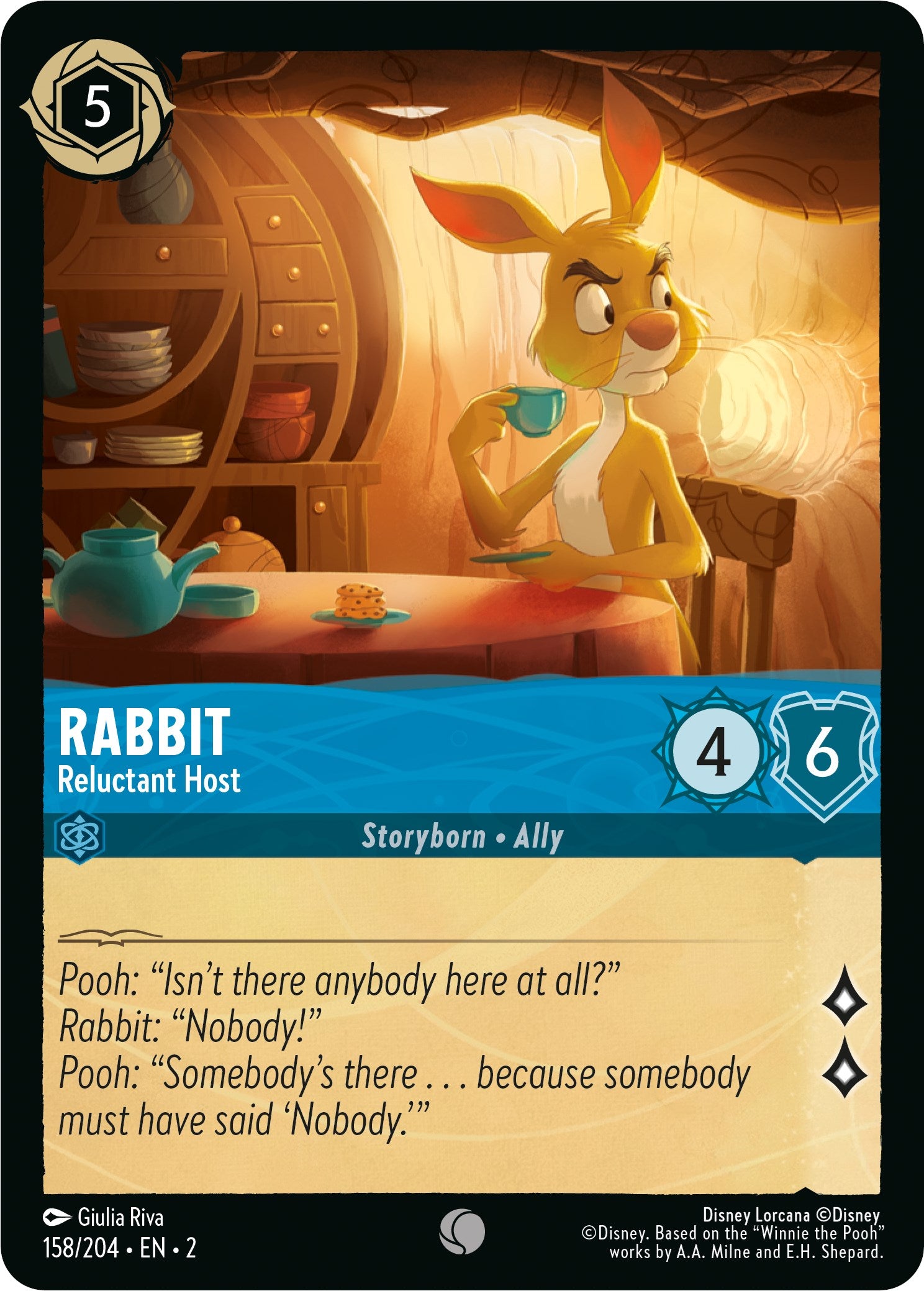 Rabbit - Reluctant Host (158/204) [Rise of the Floodborn] | Cards and Coasters CA