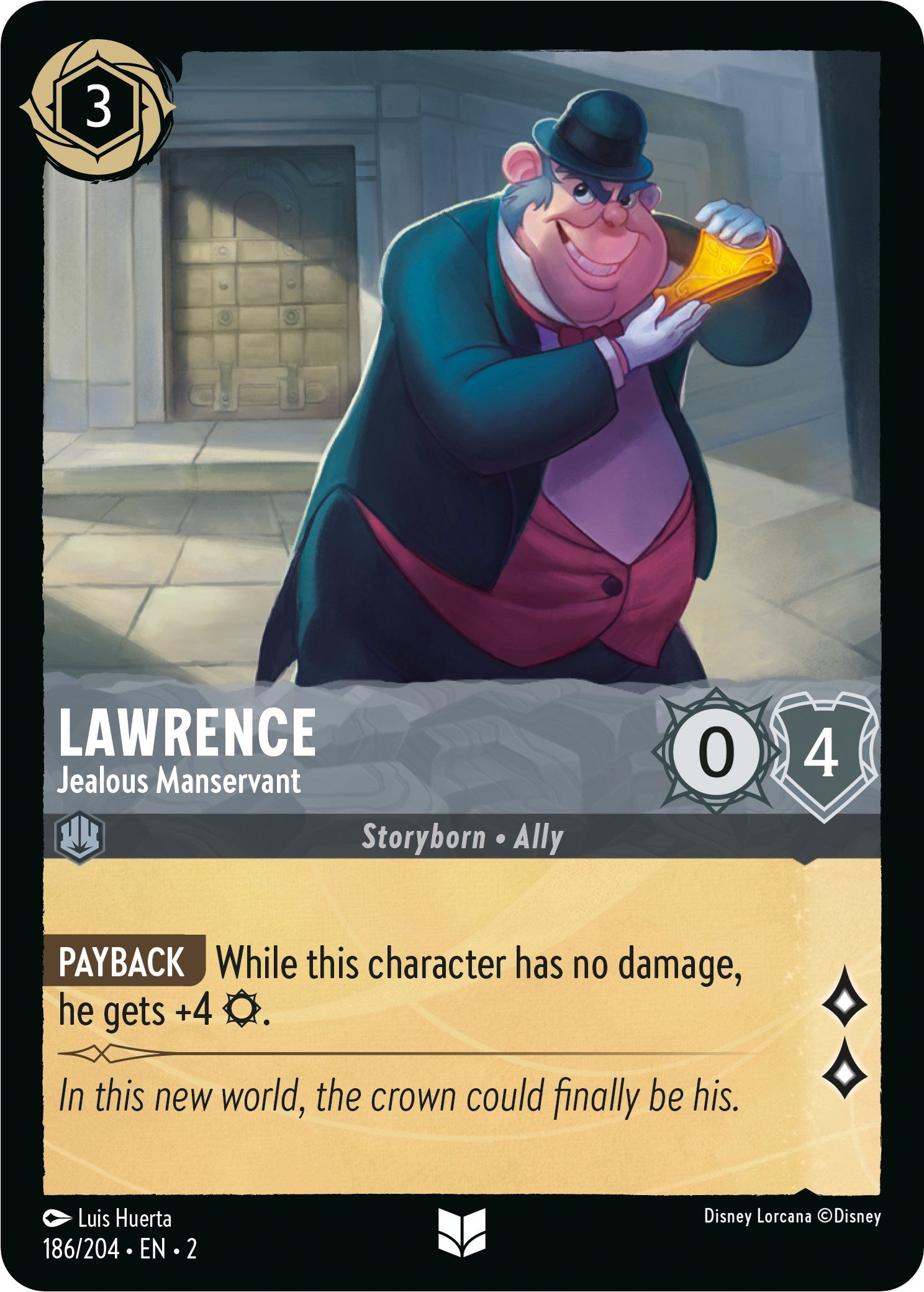 Lawrence - Jealous Manservant (186/204) [Rise of the Floodborn] | Cards and Coasters CA