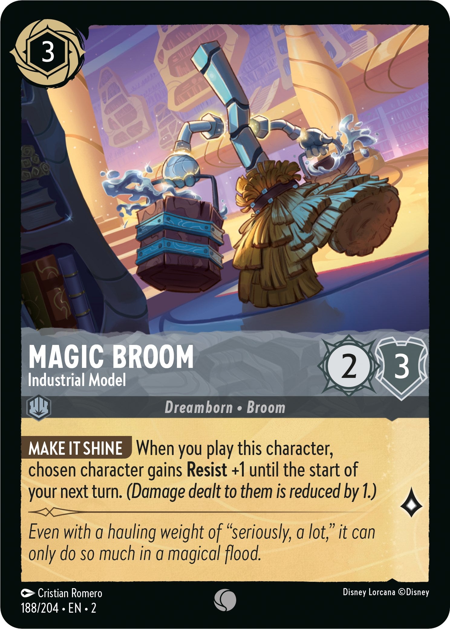 Magic Broom - Industrial Model (188/204) [Rise of the Floodborn] | Cards and Coasters CA